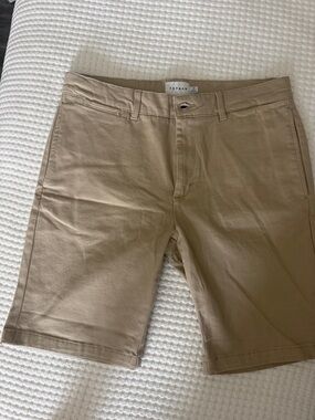 Topman Slim Tan Chino Shorts